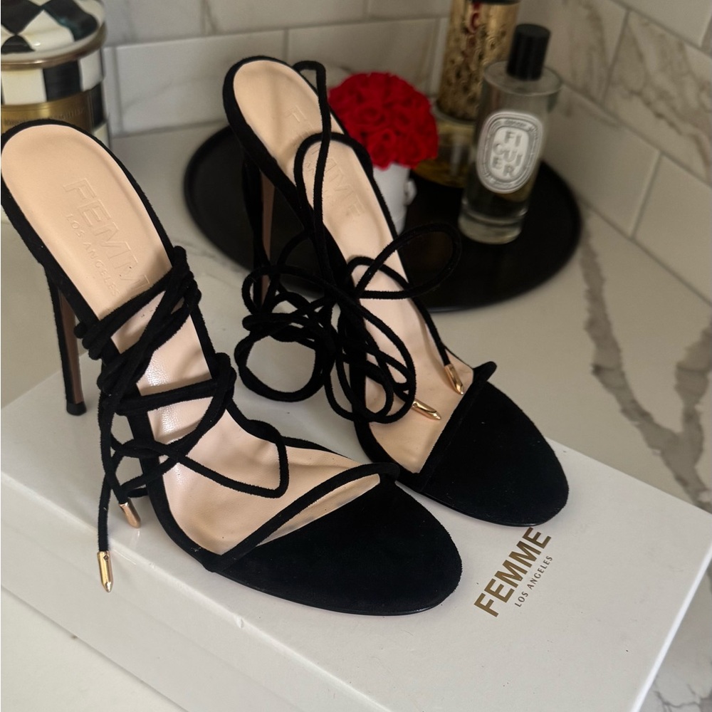 Black Strappy Heels